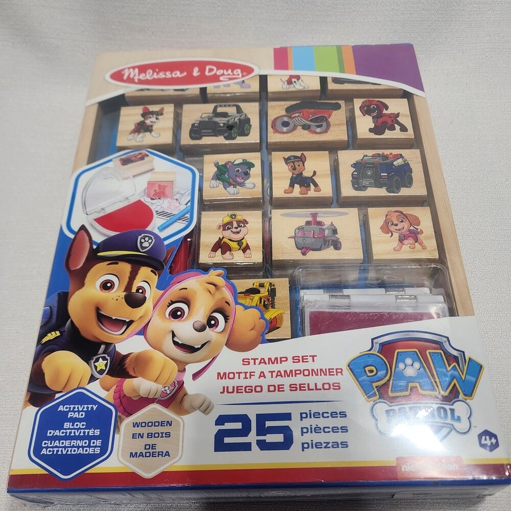 Paw patrol stamp set by Melissa and Doug 25 pieces stamp set